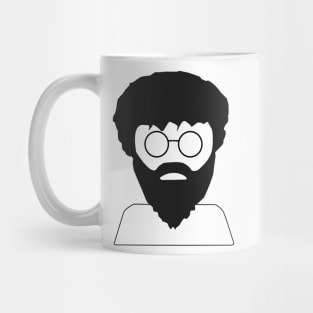 Modern Cave-Man - Hippie Man - Bearded Man with Glasses Mug